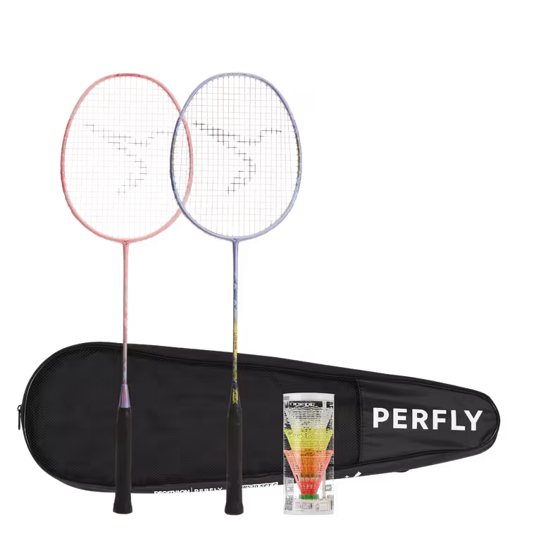 PERFLY | ADULT BADMNTON RACKET BR SET LITE 560 BLUE MAUVE